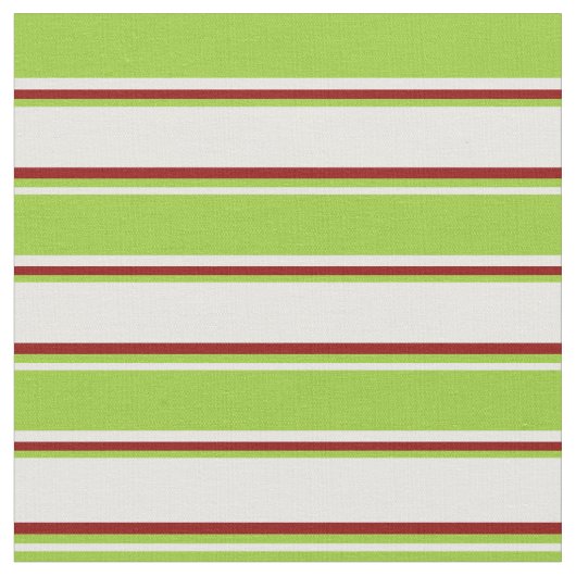Tissu Blancs, verts et rouges foncés (Fermer)