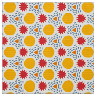 Tissu BLAZE - Fun Moderne de couleur primaire enfant géo