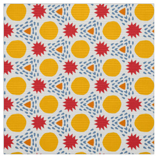 Tissu BLAZE - Fun Moderne de couleur primaire enfant géo