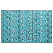 Tissu bleu ABC (Yard)