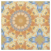 Tissu Bleu Abstrait et Jaune - Géométrique (Fermer)