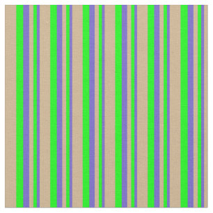 Tissu Bleu ardoise, chaux et lignes de couleur bronze