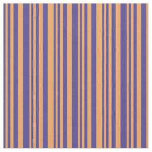 Tissu Bleu ardoise foncée et Motif Brown