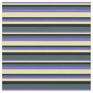 Tissu Bleu ardoise, Tan, Noir et Gris ardoise foncé