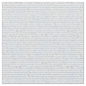 Tissu bleu blanc des textes de Jane Austen (fermé)