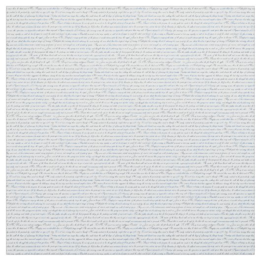 Tissu bleu blanc des textes de Jane Austen (Échantillon)