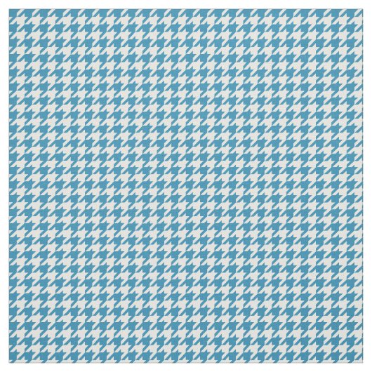 Tissu Bleu Blanc Houndstooth Motif Fabric (Échantillon)
