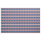 Tissu Bleu blanc rouge horizontal d'étoiles et de (Fat Quarter)