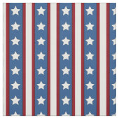 Tissu Bleu blanc rouge vertical d'étoiles et de rayures (Échantillon)