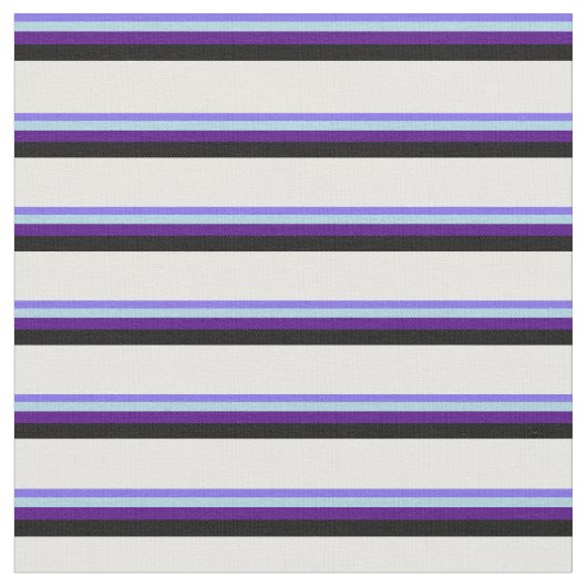 Tissu Bleu, Bleu clair, Indigo, Noir & Crème (Fermer)
