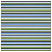 Tissu Bleu, Bleu de Cornouailles, Beige & Vert (Échantillon)