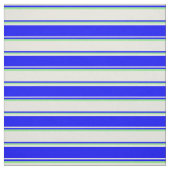 Tissu Bleu, Bleu et Vert clair rayures (Échantillon)