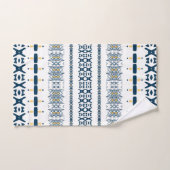 Tissu bleu bleu tribal  (Serviette à main)
