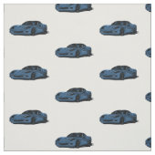 Tissu Bleu C6 Corvette Fabric Dessin À Main (Échantillon)