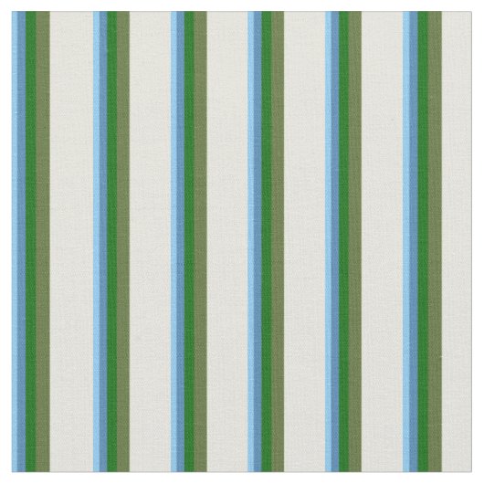 Tissu Bleu ciel, Bleu, Vert, Olive foncé Vert & Beige (Fermer)