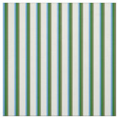 Tissu Bleu ciel, Bleu, Vert, Olive foncé Vert & Beige (Échantillon)