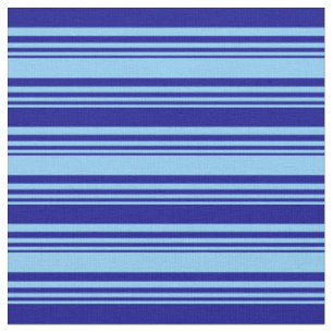 Tissu Bleu ciel clair et bandes bleu foncé