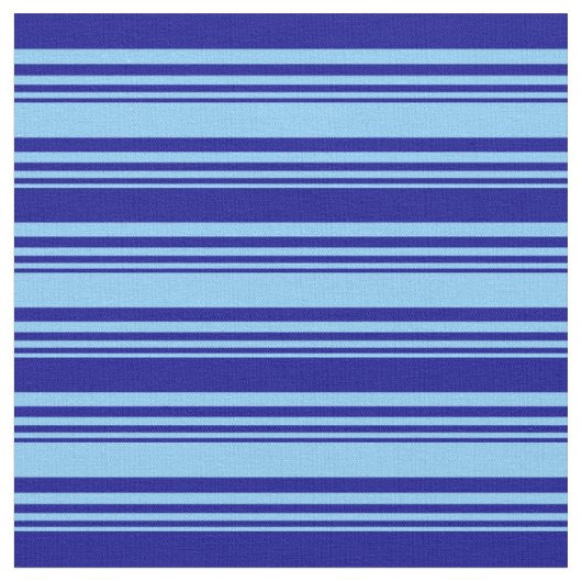 Tissu Bleu ciel clair et bandes bleu foncé (Fermer)