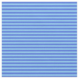 Tissu Bleu ciel clair et Bleu royal rayures