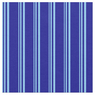 Tissu Bleu ciel clair et Motif bleu foncé