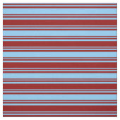 Tissu Bleu ciel clair et rayures rouge foncé (Échantillon)