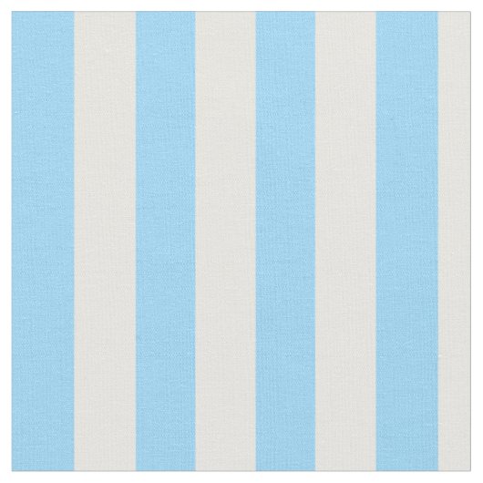 Tissu Bleu ciel et bandes verticales blanches (Fermer)