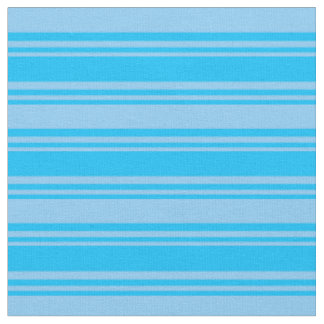 Tissu Bleu ciel profond et bleu ciel clair rayures de co