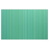 Tissu Bleu ciel profond, turquoise et vert rayures (Yard)