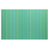 Tissu Bleu ciel profond, turquoise et vert rayures (Fat Quarter)