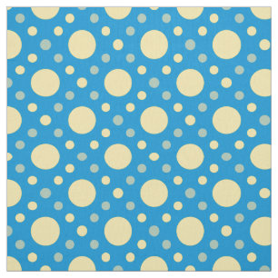 Tissu Bleu clair Arrière - plan Polka Jaune Point sans c