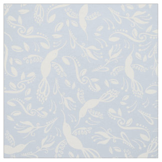 Tissu Bleu clair Beau Hummingbirds Colibri Birds