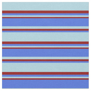 Tissu Bleu clair, Bleu royal et Rouge foncé