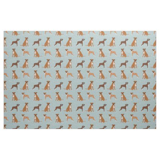Tissu bleu clair de chien de boxe (Fat Quarter)