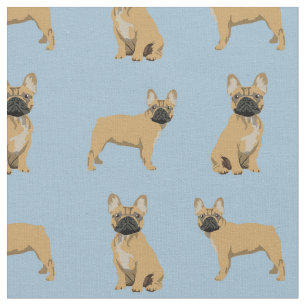 Tissu Bleu clair de chien-taureau français