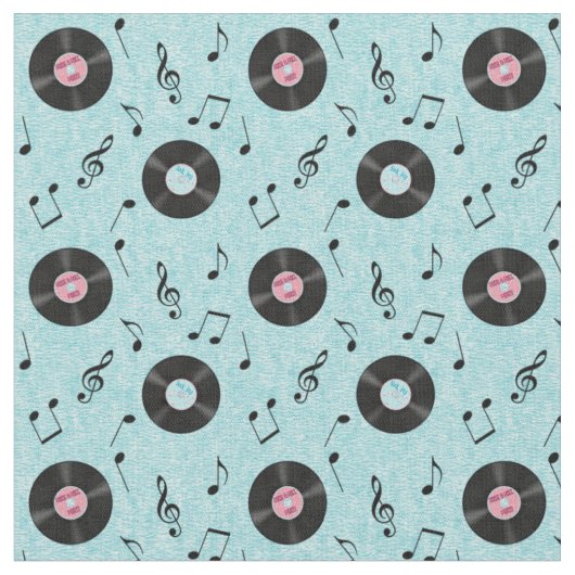 Tissu bleu-clair de musique de disques de KRW (Fermer)