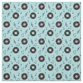 Tissu bleu-clair de musique de disques de KRW (Échantillon)