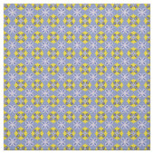 Tissu Bleu clair et Abstrait jaune (Échantillon)