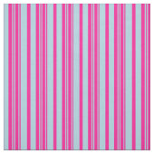 Tissu Bleu clair et roses profondes (Échantillon)