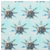 Tissu bleu clair face soleil (Échantillon)