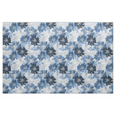 Tissu Bleu clair, fleurs bleu foncé sur gris clair (Fat Quarter)