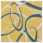 Tissu bleu clair gris percé motif sur jaune (Fermer)