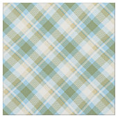 Tissu Bleu clair Olive Vert Tartan blanc Plaid Motif (Fermer)