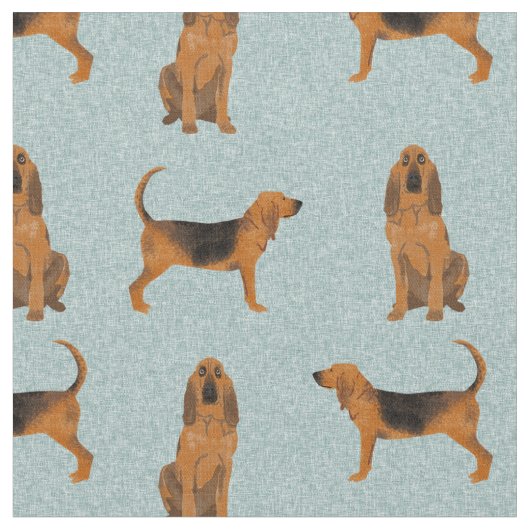 Tissu bleu clair pour chien de sang (Fermer)