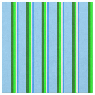Tissu Bleu, Crème à la menthe, Chaux, Vert foncé, Ciel b