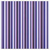 Tissu Bleu, Cyan clair, Orchidée et bandes noires (Échantillon)