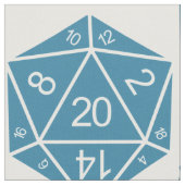 Tissu Bleu D20 Dice Fabric (Fermer)
