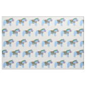 Tissu Bleu Dala Horse Fabric (Fat Quarter)