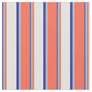 Tissu Bleu d'ardoise, bleu ciel clair, rouge, bleu clair