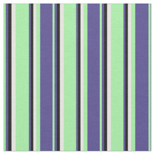 Tissu Bleu d'ardoise foncée, noir et blanc