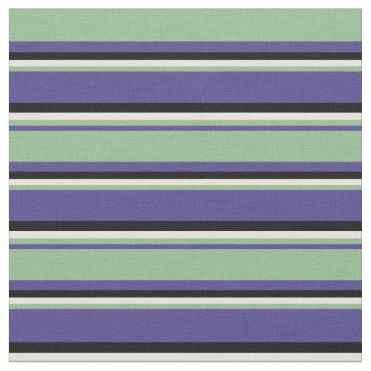 Tissu Bleu d'ardoise foncée, Vert de mer foncée, Beige & (Fermer)